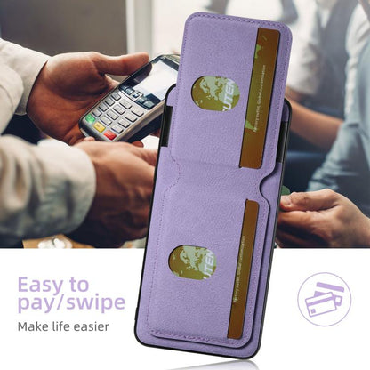 For Google Pixel 9 Suteni H02 Litchi Leather Card Wallet Stand Back Phone Case(Purple) by Suteni