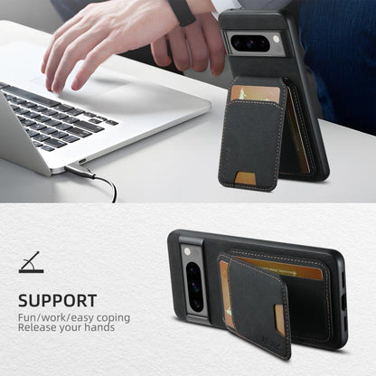 For Google Pixel 9 Pro Suteni H02 Litchi Leather Card Wallet Stand Back Phone Case(Black) by Suteni