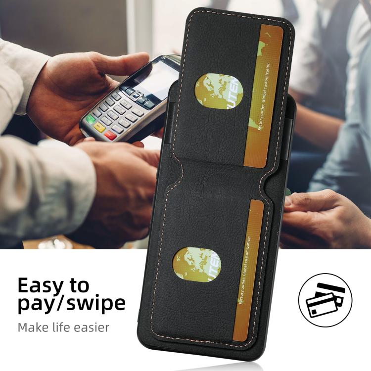 For Google Pixel 10 Pro XL Suteni H02 Litchi Leather Card Wallet Stand Back Phone Case(Black) by Suteni