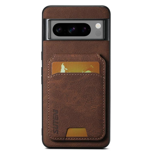 For Google Pixel 10 Pro XL Suteni H02 Litchi Leather Card Wallet Stand Back Phone Case(Brown) by Suteni
