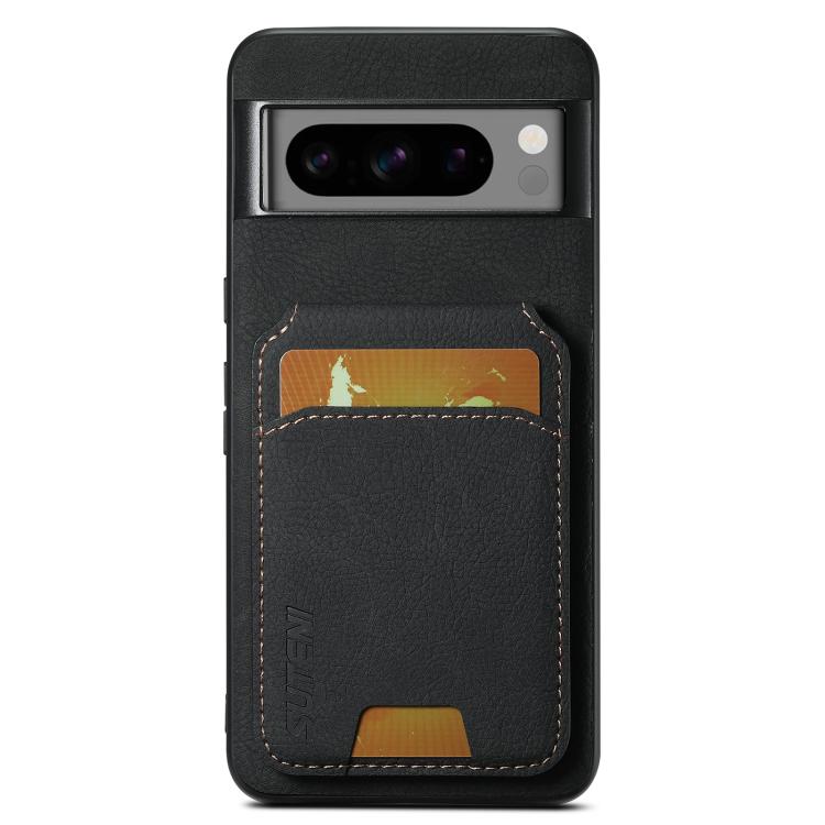 For Google Pixel 10 Pro Suteni H02 Litchi Leather Card Wallet Stand Back Phone Case(Black) by Suteni