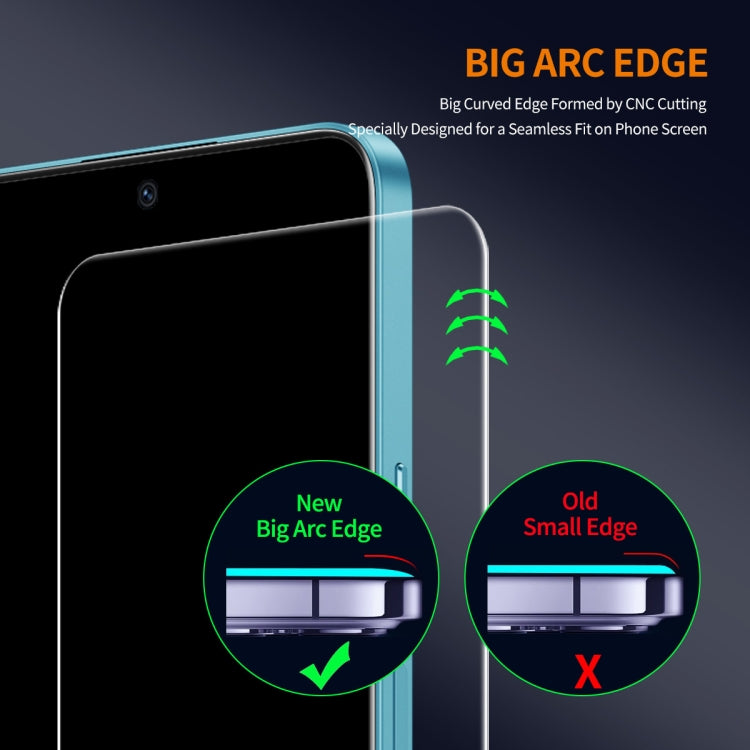 For Asus ROG Phone 8 2pcs ENKAY 9H Big Arc Edge High Aluminum-silicon Tempered Glass Film by ENKAY
