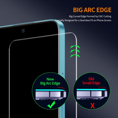 For Asus ROG Phone 8 5pcs ENKAY 9H Big Arc Edge High Aluminum-silicon Tempered Glass Film by ENKAY