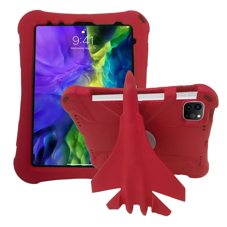 For iPad Pro 11 2020 / 2021 / 2022 360 Rotation Aircraft Holder EVA Shockproof Tablet Case(Red) by bashfashion