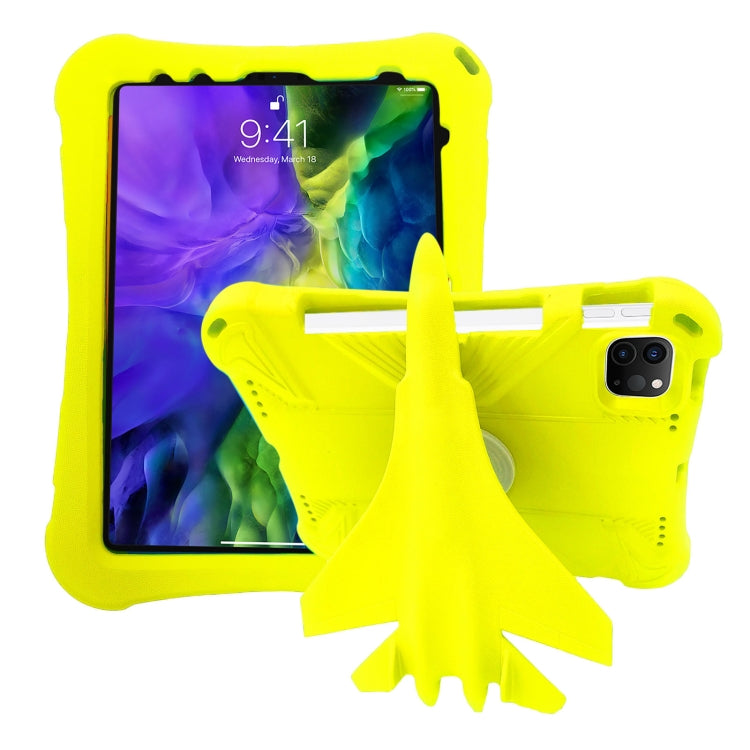 For iPad Pro 11 2020 / 2021 / 2022 360 Rotation Aircraft Holder EVA Shockproof Tablet Case(Yellow) by bashfashion