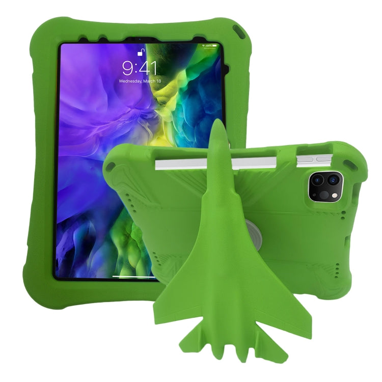 For iPad Pro 11 2020 / 2021 / 2022 360 Rotation Aircraft Holder EVA Shockproof Tablet Case(Green) by bashfashion
