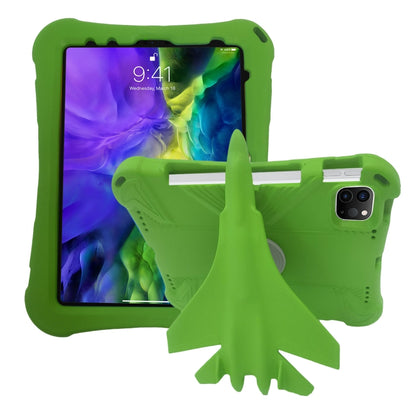 For iPad Pro 11 2020 / 2021 / 2022 360 Rotation Aircraft Holder EVA Shockproof Tablet Case(Green) by bashfashion