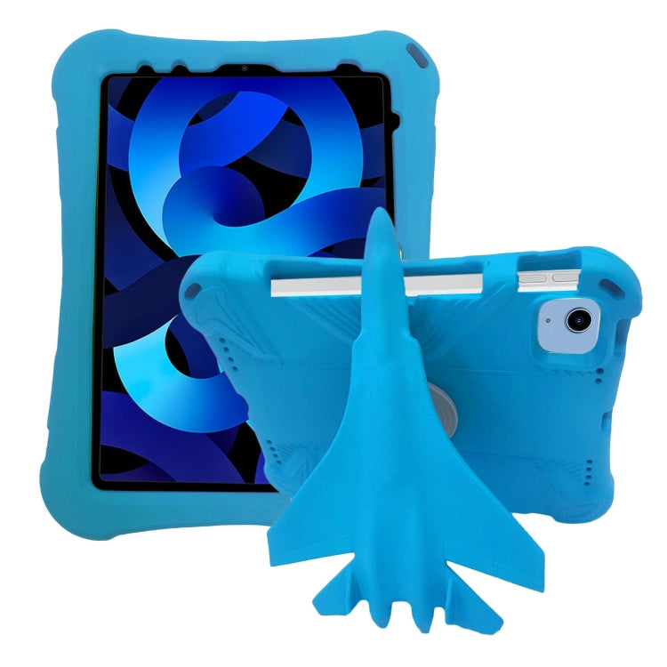 For iPad Air 2022 / 2020 10.9 360 Rotation Aircraft Holder EVA Shockproof Tablet Case(Blue) by bashfashion