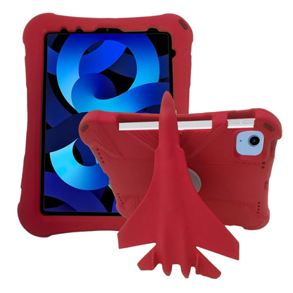 For iPad Air 2022 / 2020 10.9 360 Rotation Aircraft Holder EVA Shockproof Tablet Case(Red) by bashfashion