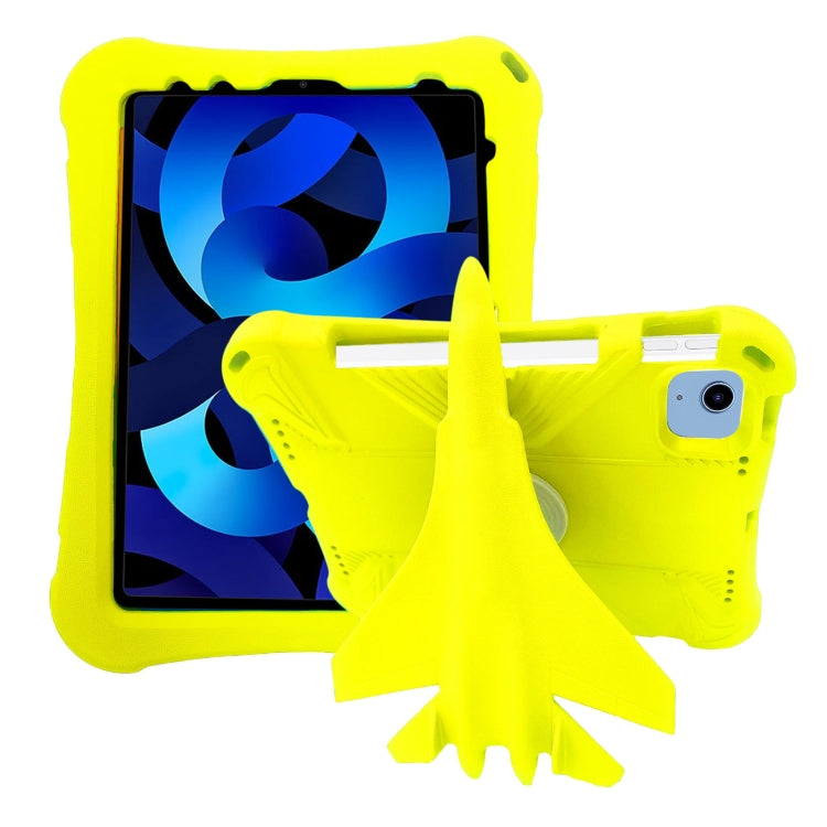 For iPad Air 2022 / 2020 10.9 360 Rotation Aircraft Holder EVA Shockproof Tablet Case(Yellow) by bashfashion