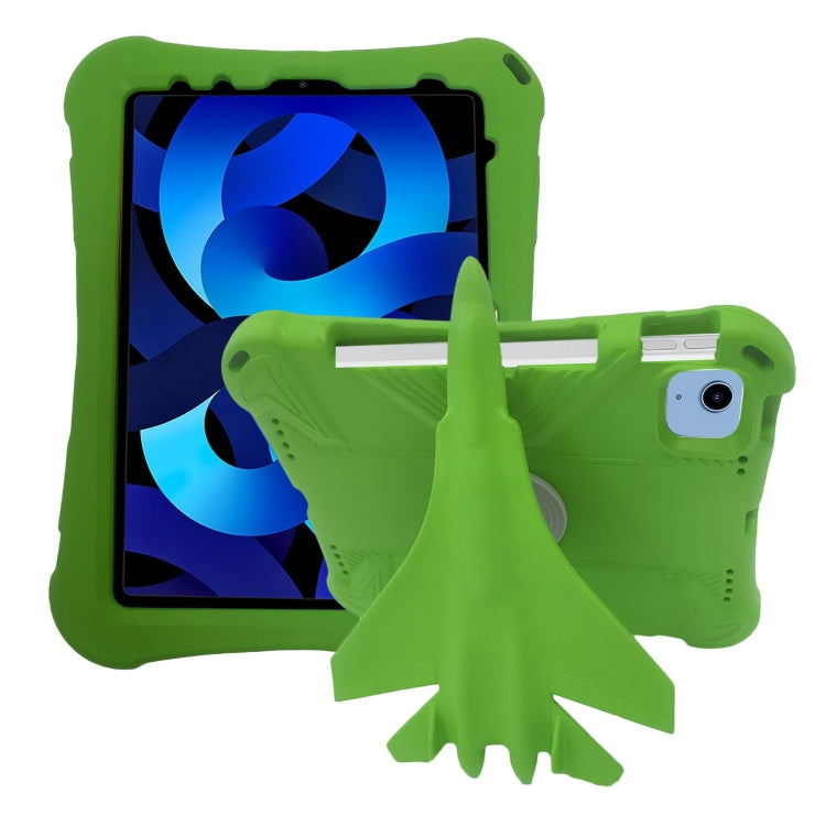 For iPad Air 2022 / 2020 10.9 360 Rotation Aircraft Holder EVA Shockproof Tablet Case(Green) by bashfashion