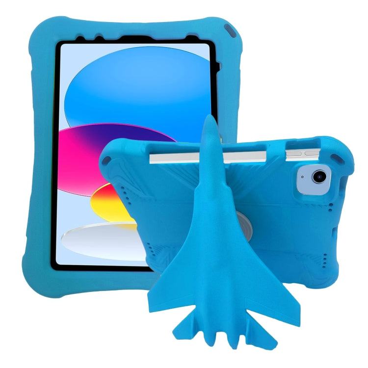 For iPad 2025 / 2022 360 Rotation Aircraft Holder EVA Shockproof Tablet Case(Blue) by bashfashion