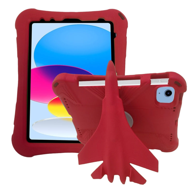 For iPad 2025 / 2022 360 Rotation Aircraft Holder EVA Shockproof Tablet Case(Red) by bashfashion