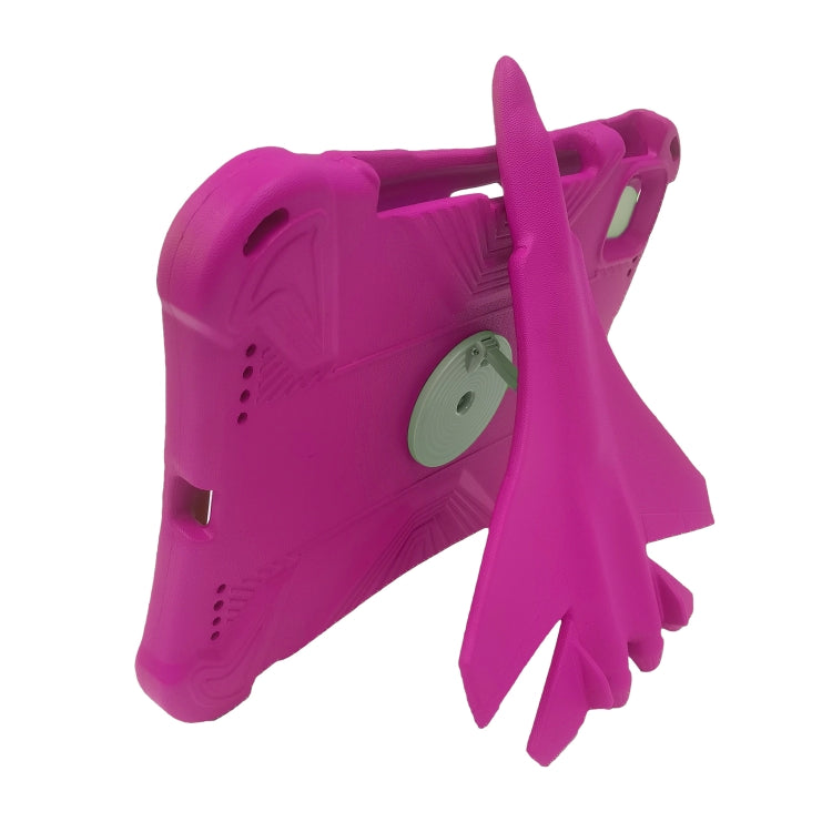 For iPad 2025 / 2022 360 Rotation Aircraft Holder EVA Shockproof Tablet Case(RoseRed) by bashfashion