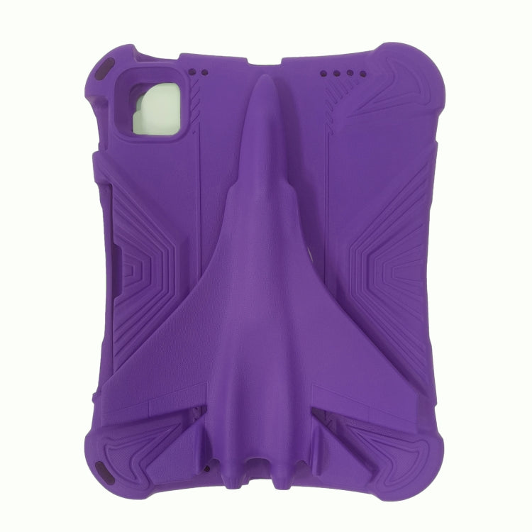 For iPad 2025 / 2022 360 Rotation Aircraft Holder EVA Shockproof Tablet Case(Purple) by bashfashion