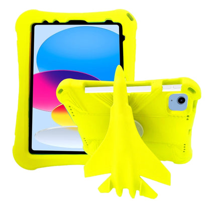 For iPad 2025 / 2022 360 Rotation Aircraft Holder EVA Shockproof Tablet Case(Yellow) by bashfashion