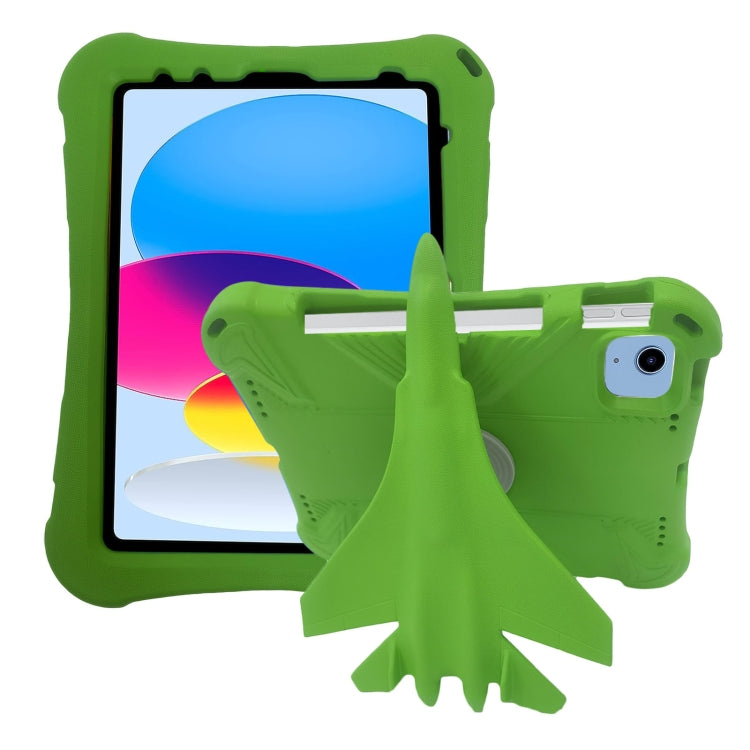 For iPad 2025 / 2022 360 Rotation Aircraft Holder EVA Shockproof Tablet Case(Green) by bashfashion