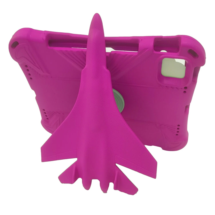 For iPad Pro 11 2025 / 2024 360 Rotation Aircraft Holder EVA Shockproof Tablet Case(RoseRed) by bashfashion