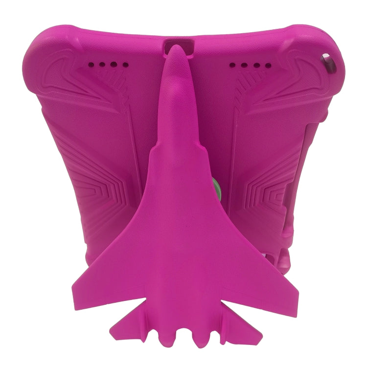 For iPad Pro 11 2025 / 2024 360 Rotation Aircraft Holder EVA Shockproof Tablet Case(RoseRed) by bashfashion