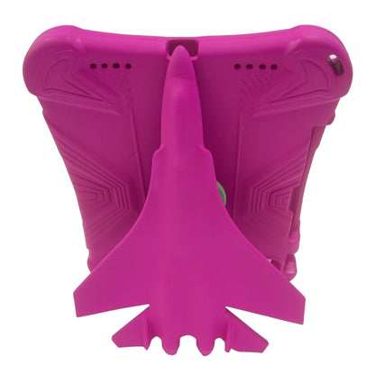 For iPad Pro 11 2025 / 2024 360 Rotation Aircraft Holder EVA Shockproof Tablet Case(RoseRed) by bashfashion