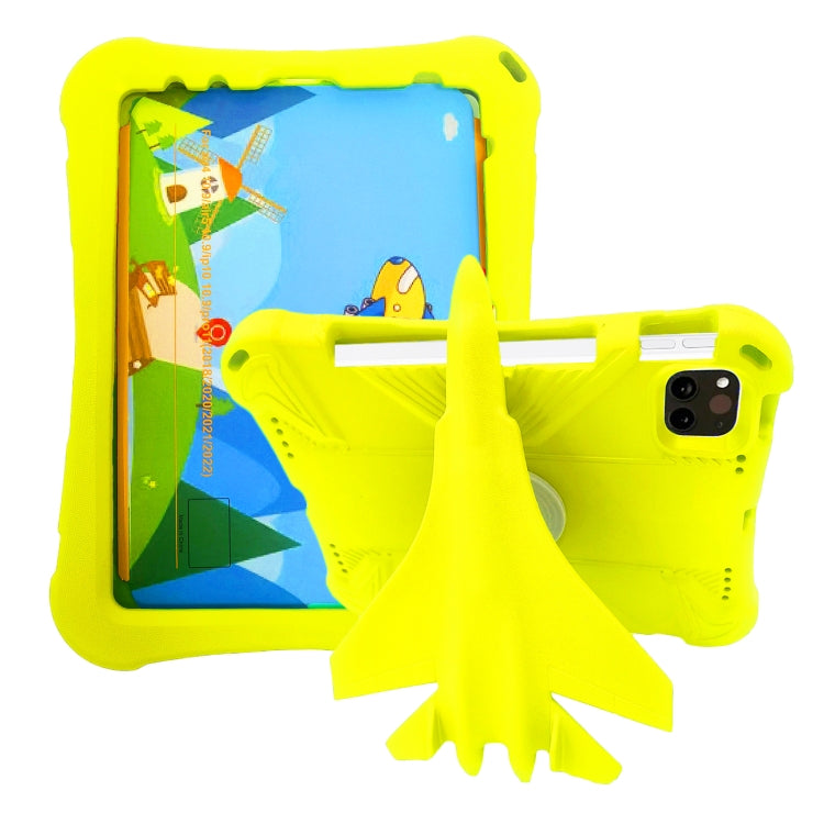 For iPad Pro 11 2025 / 2024 360 Rotation Aircraft Holder EVA Shockproof Tablet Case(Yellow) by bashfashion