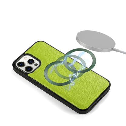 For iPhone 12 Pro Max MagSafe Crossbody Multi-functional Zipper Wallet Litchi Leather Phone Case(Green) by bashfashion