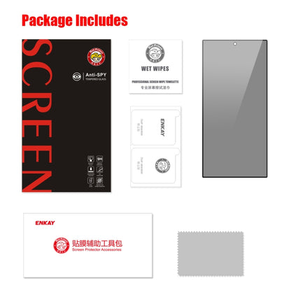 For Samsung Galaxy S24 Ultra 5G ENKAY Hat-Prince 360 Degree Anti-peeping Privacy Full Screen Tempered Glass Film by ENKAY