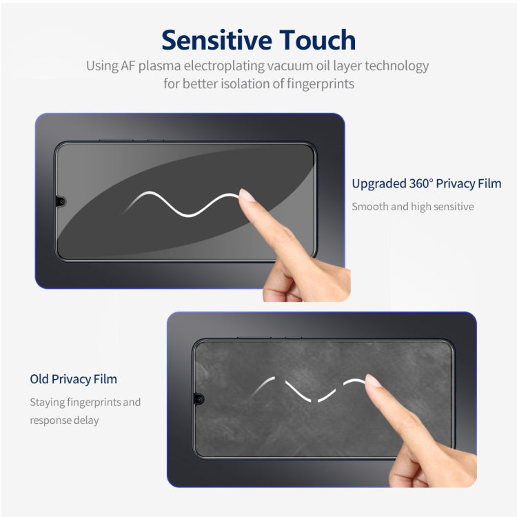 For Samsung Galaxy A15 4G / 5G ENKAY Hat-Prince 360 Degree Anti-peeping Privacy Full Screen Tempered Glass Film by ENKAY