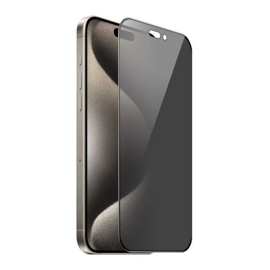 For iPhone 15 Pro ENKAY Hat-Prince 360 Degree Anti-peeping Privacy Full Screen Tempered Glass Film by ENKAY