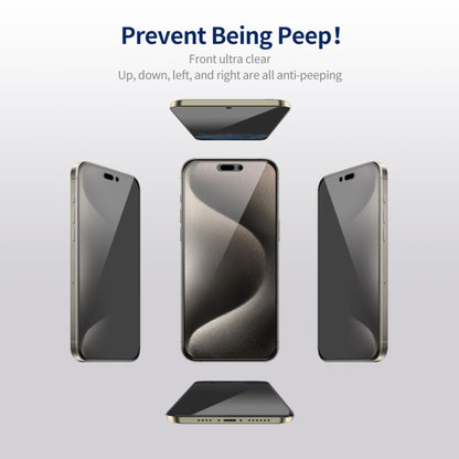 For iPhone 15 Pro ENKAY Hat-Prince 360 Degree Anti-peeping Privacy Full Screen Tempered Glass Film by ENKAY