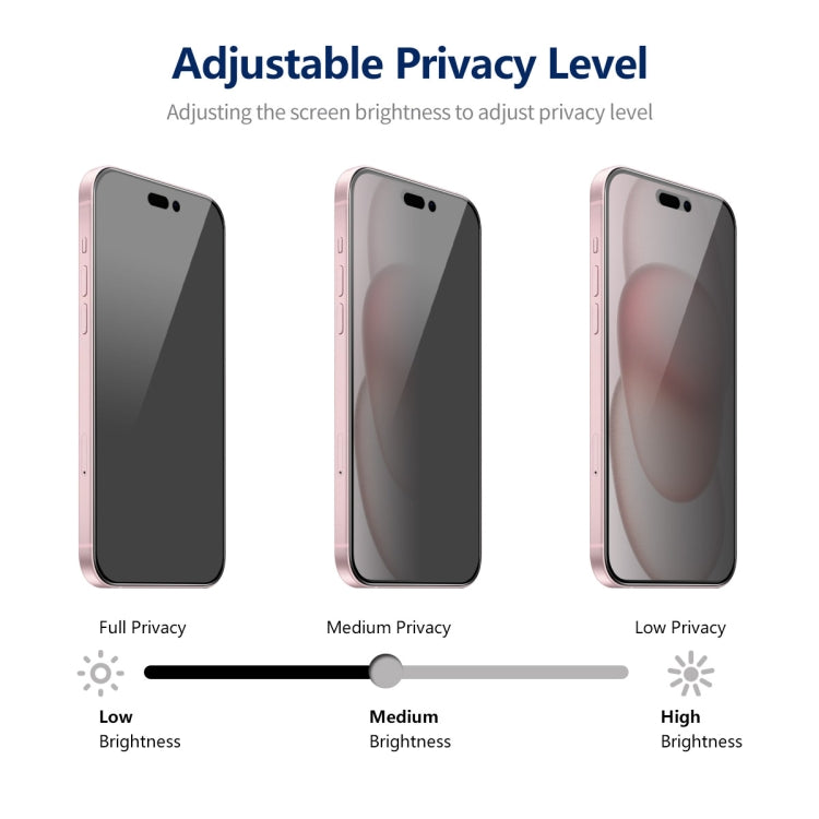 For iPhone 15 ENKAY Hat-Prince 360 Degree Anti-peeping Privacy Full Screen Tempered Glass Film by ENKAY