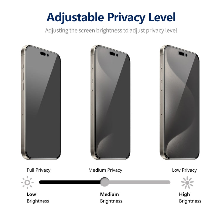 For iPhone 14 Pro ENKAY Hat-Prince 360 Degree Anti-peeping Privacy Full Screen Tempered Glass Film by ENKAY