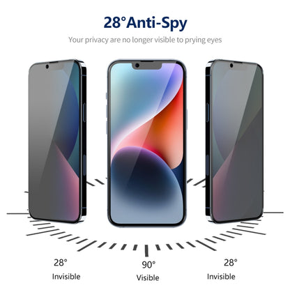 For iPhone 14 Plus ENKAY Hat-Prince 360 Degree Anti-peeping Privacy Full Screen Tempered Glass Film by ENKAY