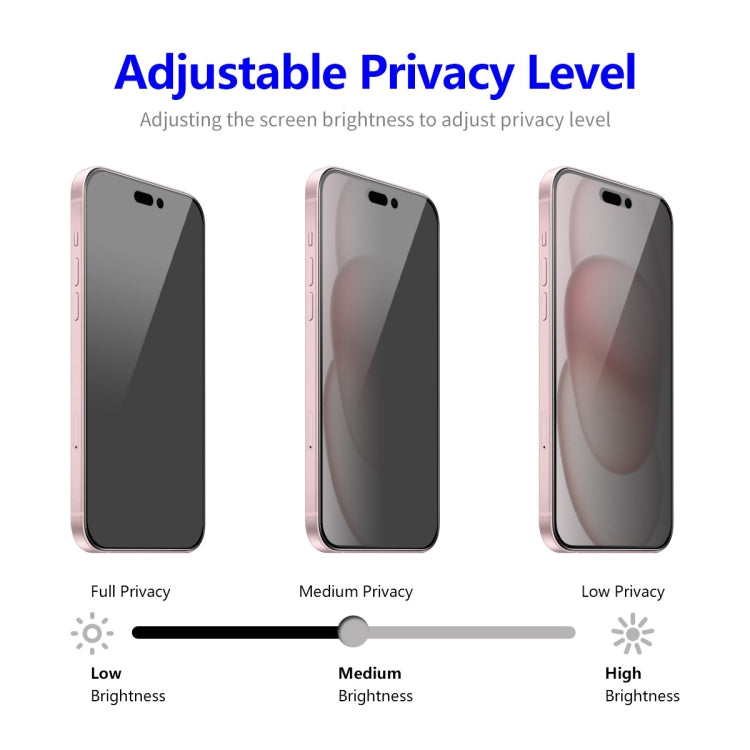 For iPhone 14 Pro ENKAY Easy Install Anti-peeping Privacy Full Screen Tempered Glass Film by ENKAY