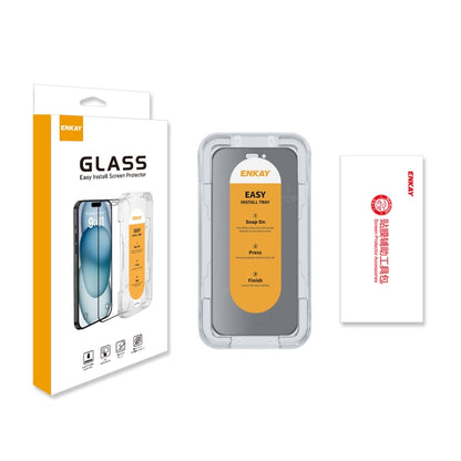 For iPhone 14 Plus ENKAY Easy Install Anti-peeping Privacy Full Screen Tempered Glass Film by ENKAY