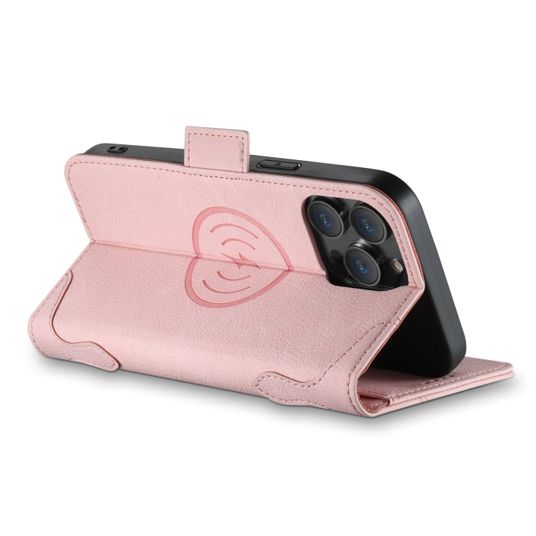 For iPhone 12 Pro Max SUTENI J07 Multifunctional Horizontal Flip Magsafe Leather Phone Case(Pink) by Suteni