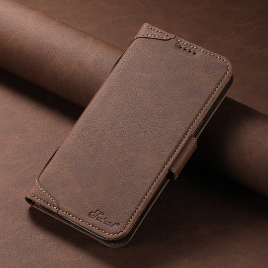 For iPhone 13 Pro Max SUTENI J07 Multifunctional Horizontal Flip Magsafe Leather Phone Case(Brown) by Suteni
