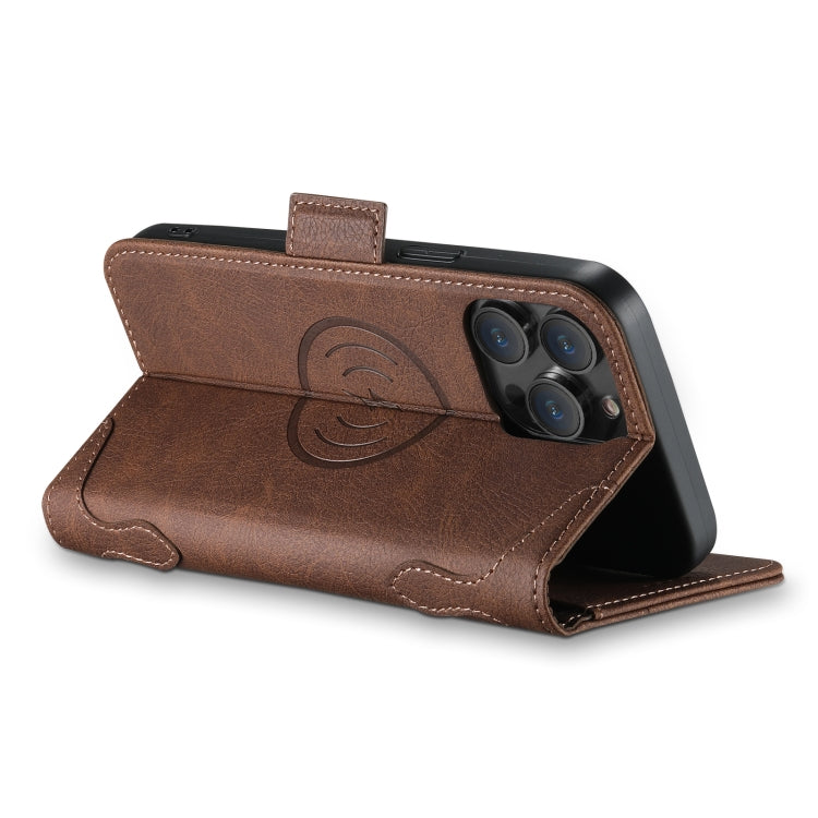 For iPhone 14 SUTENI J07 Multifunctional Horizontal Flip Magsafe Leather Phone Case(Brown) by Suteni