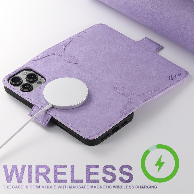 For iPhone 16 SUTENI J07 Multifunctional Horizontal Flip Magsafe Leather Phone Case(Purple) by Suteni