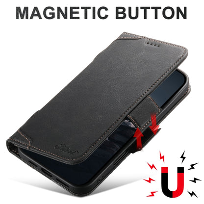 For iPhone 16 Pro Max SUTENI J07 Multifunctional Horizontal Flip Magsafe Leather Phone Case(Black) by Suteni