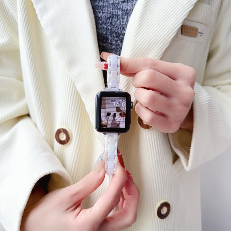 For Apple Watch Series 8 41mm Laser PC Colorful 12mm Slim Watch Band(White) by bashfashion