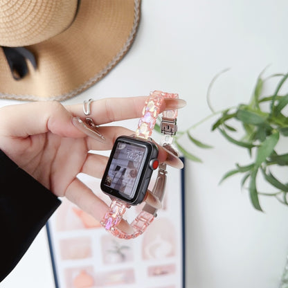 For Apple Watch Series 6 44mm Laser PC Colorful 12mm Slim Watch Band(Pink) by bashfashion