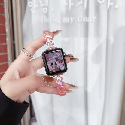 For Apple Watch Series 5 40mm Laser PC Colorful 12mm Slim Watch Band(Pink) by bashfashion