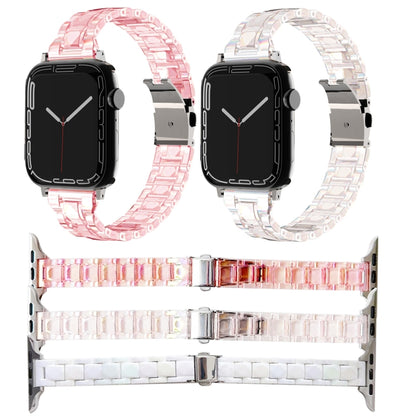 For Apple Watch Series 6 44mm Laser PC Colorful 12mm Slim Watch Band(White) by bashfashion