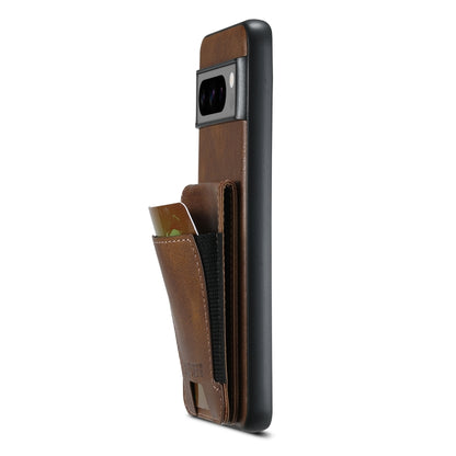 For Google Pixel 8 Pro Suteni H03 Oil Wax Leather Wallet Stand Back Phone Case(Brown) by Suteni