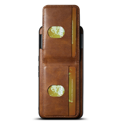 For Google Pixel 7a Suteni H03 Oil Wax Leather Wallet Stand Back Phone Case(Brown) by Suteni