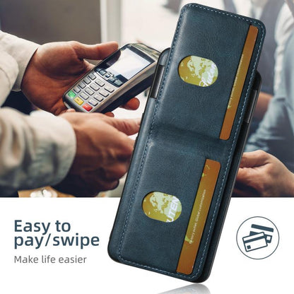 For Google Pixel 10 Suteni H03 Oil Wax Leather Wallet Stand Back Phone Case(Blue) by Suteni