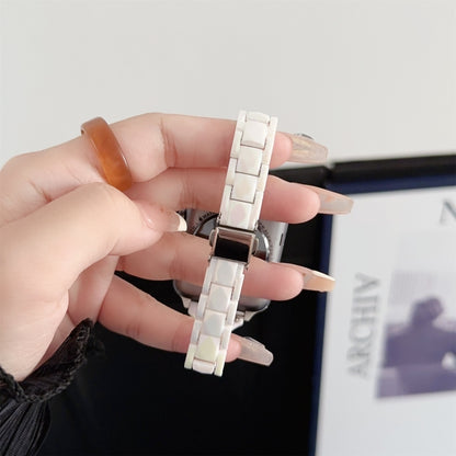 For Apple Watch SE 2023 40mm Laser PC Colorful 20mm Slim Watch Band(White) by bashfashion