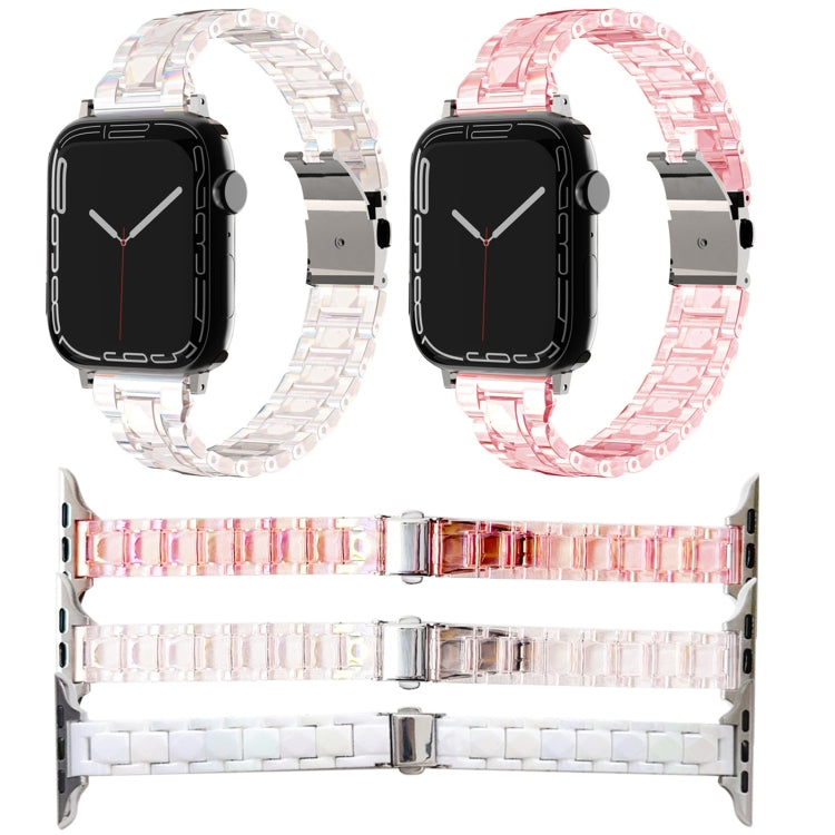 For Apple Watch Ultra 2 49mm Laser PC Colorful 20mm Slim Watch Band(Transparent) by bashfashion