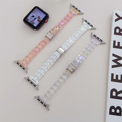 For Apple Watch SE 2022 40mm Laser PC Colorful 20mm Slim Watch Band(Transparent) by bashfashion